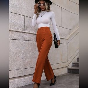 Orange Trouser Slacks Pants
